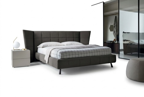 Luxury Design Bed Beds 160 x 200cm Dubai Double Hotel Wood Bedroom Bed