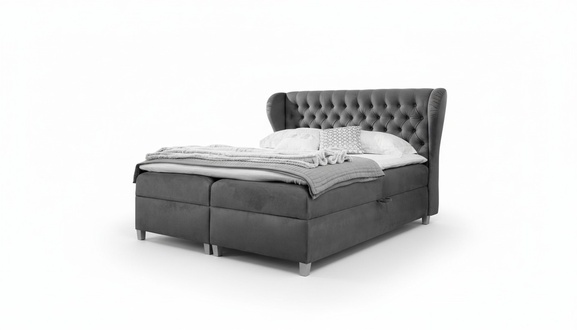 Luxury Design Boxspringbed Bedroom Upholstered Bed Modern Furniture Chesterfield