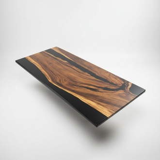 Luxury Design Epoxy Resin Dining Table River Table Real Wood Solid Tables 220x95