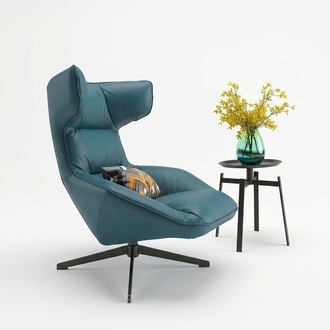 Luxury design furniture modern design armchair 75 x 101 cm leather living room lounge new