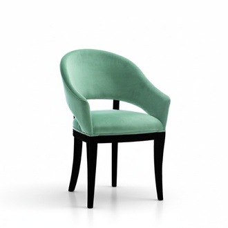 Luxury design upholstered chair chairs seat lean office office dining room wood KU2 NEW