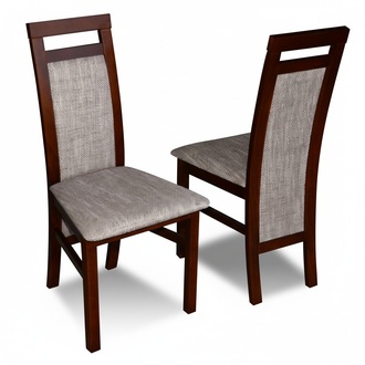 Luxury design upholstered chair chairs seat leaning solid wood dining room wood K75 NEW