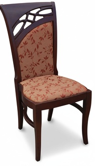 Luxury design upholstered chair chairs seat lean office office dining room wood K51 new