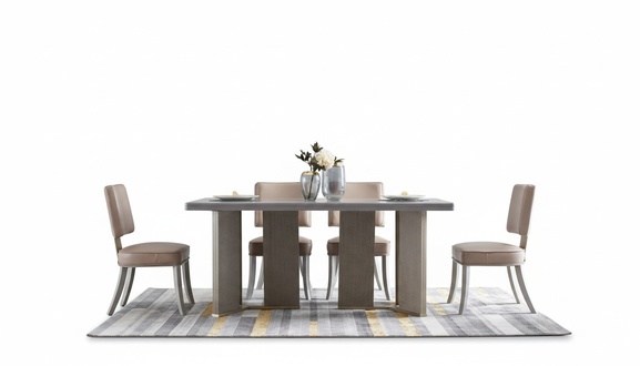 Luxury Dining Room Chairs High Quality Furnishings Hotel Leaning Chair Set Group 6pcs.