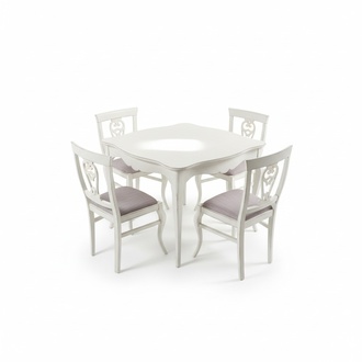 Luxury Dining Table Wood Square Dining Room Table White Furniture Tables New