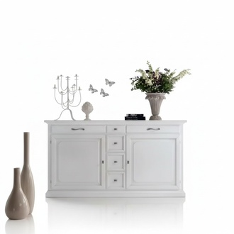 Luxury Chest of Drawers White Sideboard Wood Cabinet Living Room Furniture Italy