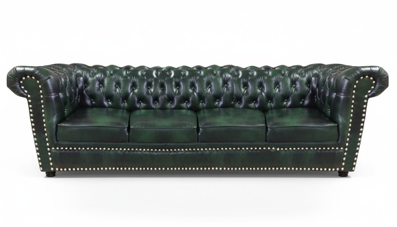 Luxury four seater sofa couch leather chesterfield living room upholstered furniture