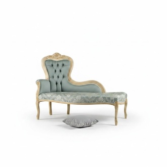 Luxury furniture chaise longue living room classic design textile upholstery