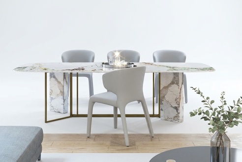 Luxury Furniture Marble Tables 180x90cm Living Room Hotel Dining Room Table Designer New