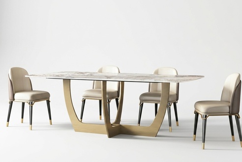 Luxury Furniture Metal Tables 180x90cm Living Room Hotel Dining Room Table Designer New