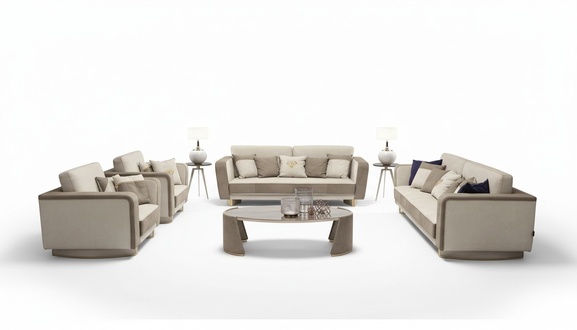 Luxury furniture sofa set couch sofa upholstery 3 3 1 1 seater coffee table wood 5 pieces.
