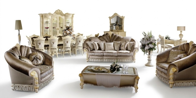 Luxury furniture sofa set couch sofa upholstery 3 + 1 + 1 seater + coffee table wood new