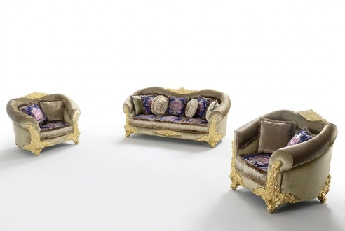Luxury furniture sofa set couch sofa upholstery 3 + 2 + 1 seater + coffee table wood 4 pieces