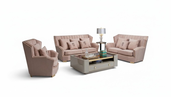 Luxury Furniture Sofa Set Couch Upholstery 321 Seater Coffee Table Couches 4pcs.