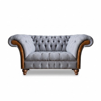 Luxury furniture two-seater sofa couch Chesterfield designer textile living room