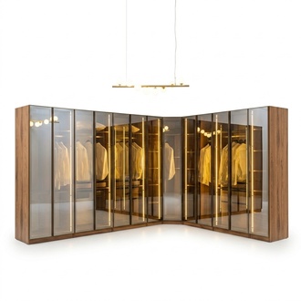 Luxury Glass Wardrobe Walk-in Closet Dressing Room