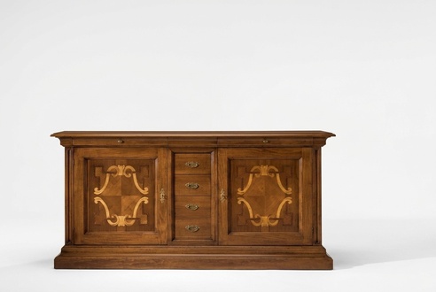 Luxury Italian wood furniture dresser baroque style sideboard real wood