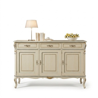 Luxury Italian Wood Furniture White Large Buffet Cabinet Living Room Furniture New