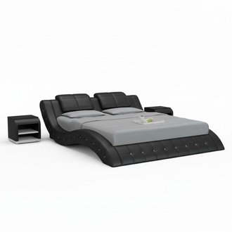 Luxury Leather Bed with USB Upholstery Beds Double Marriage 140/160/180 LB8824B