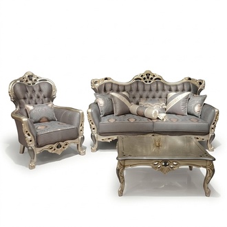 Luxury Living Room Furniture Armchair High Quality Armchair Grey Relax