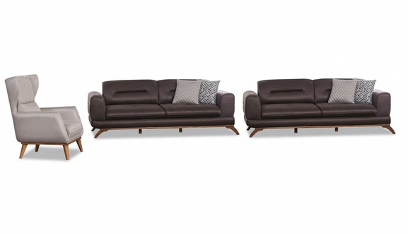 Luxury Living Room Set Sofa with Armchair Modern Design Sofa Set 3-piece