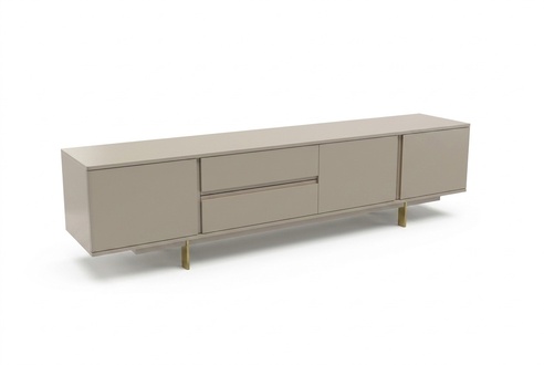 Luxury wall unit tv stand rtv lowboard wooden living room beige furniture