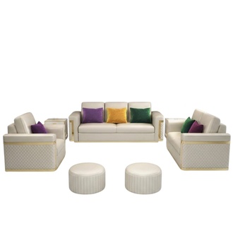 Luxury mega class 3+2 seater genuine handmade sofa couch upholstered seat set !