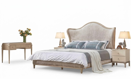 Luxury Modern Bed 2x Bedside Tables Beds Wood Bedstead Bedroom