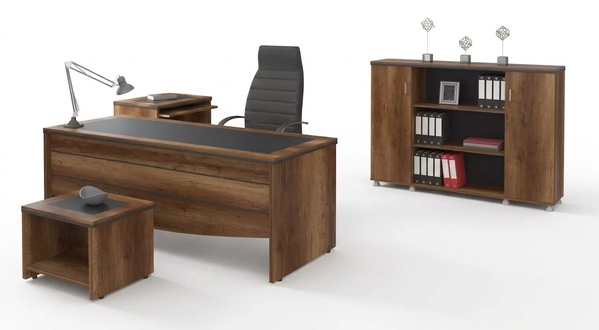 Luxury office furniture desk study set 4 pcs