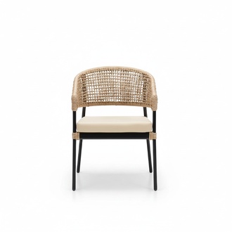 Luxury Rattan Quality Armchair Beige Stylish Modern Style Order Luxury