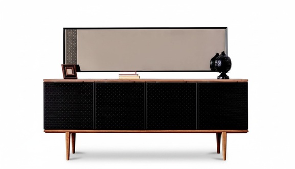 Luxury sideboard with mirror design modern chests of drawers wood furnishings