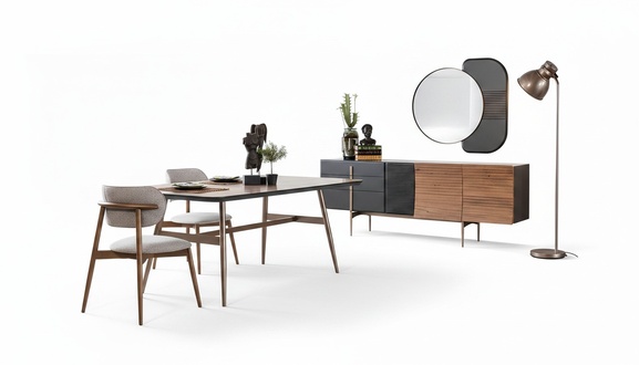 Luxury sideboard mirror chest of drawers lowboard dining room furniture set brand new