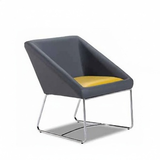 Luxury single-seater sofa couch upholstered armchair furniture waiting room office decor