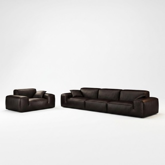 Luxury sofa 4-seater leather living room modern design sofas upholstered couches