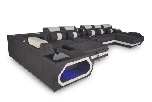 Luxury sofa corner couch modern living landscape sofas corner suite + light + USB