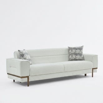 Luxury Sofa Couch Three-Seater Sofas 3-Seater Couches Upholstered Design White Lounge