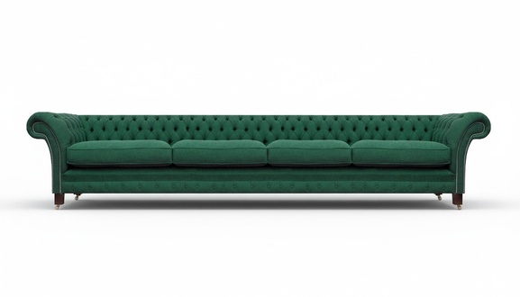 Luxury Sofa Four-Seater Couch Green Chesterfield Living Room Furniture Decoration