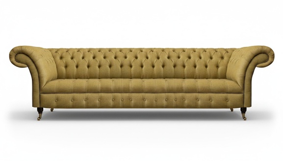 Luxury sofa four seater couch living room chesterfield textile upholstered furniture