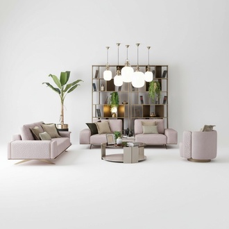 Luxury sofa set 4+3+1 seating couches furniture interior seat cushions