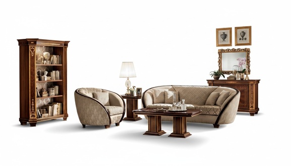Living room set of 3+3 seater sofas/couches in art nouveau italian furniture arredoclassic™