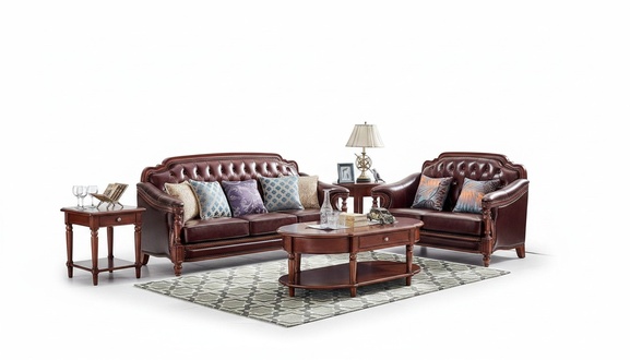 Luxury sofa set 3+2 seater leather sofa couch upholstery set