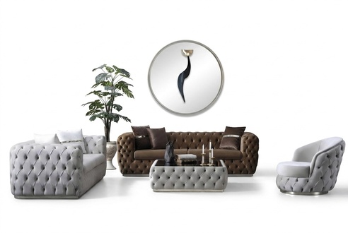 Luxury sofa set 3+3+1 seater set design sofa upholstery modern set