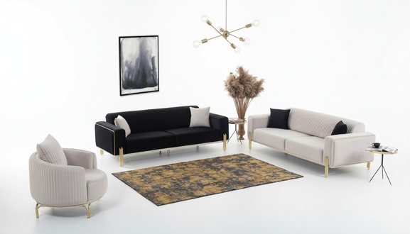 Luxury Sofa Set Sofa Upholstery Couches 3+3+1 Upholstery Sets Velvet