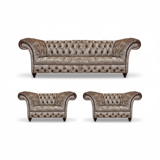 Luxury sofa set design furniture 3-piece Chesterfield furniture couch set