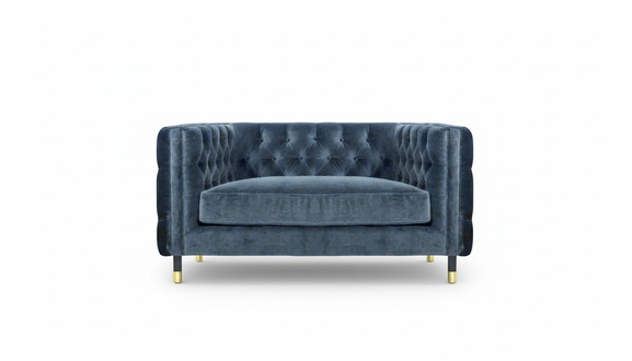 Luxury sofa two seater couch living room upholstered furniture Chestefield textile