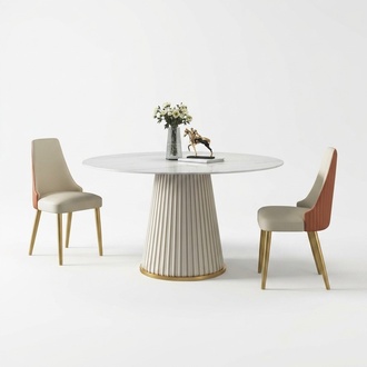 Luxury Tables Round Design Stainless Steel Furniture Dining Tables New