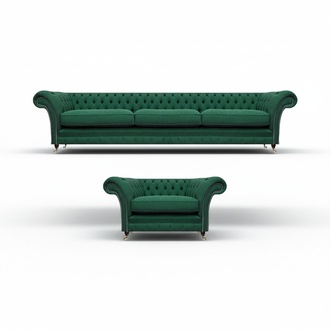 Luxury textile fabric sofa three-seater furniture living room armchair Chesterfield