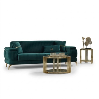 Luxury three-seater sofa fabric sofa upholstered sofa green couch 3-seater couches