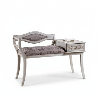 Luxury upholstered bench living room textile furniture style classic new