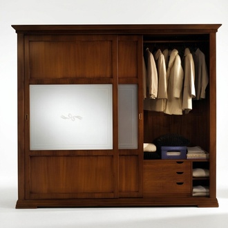 Luxury wardrobe bedroom closet real wood closets Italian furniture